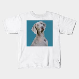 Turquoise Weimaraner Kids T-Shirt